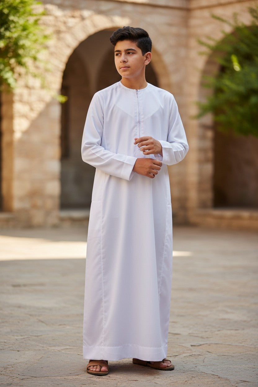 White Premium Emirati Boys Thobes