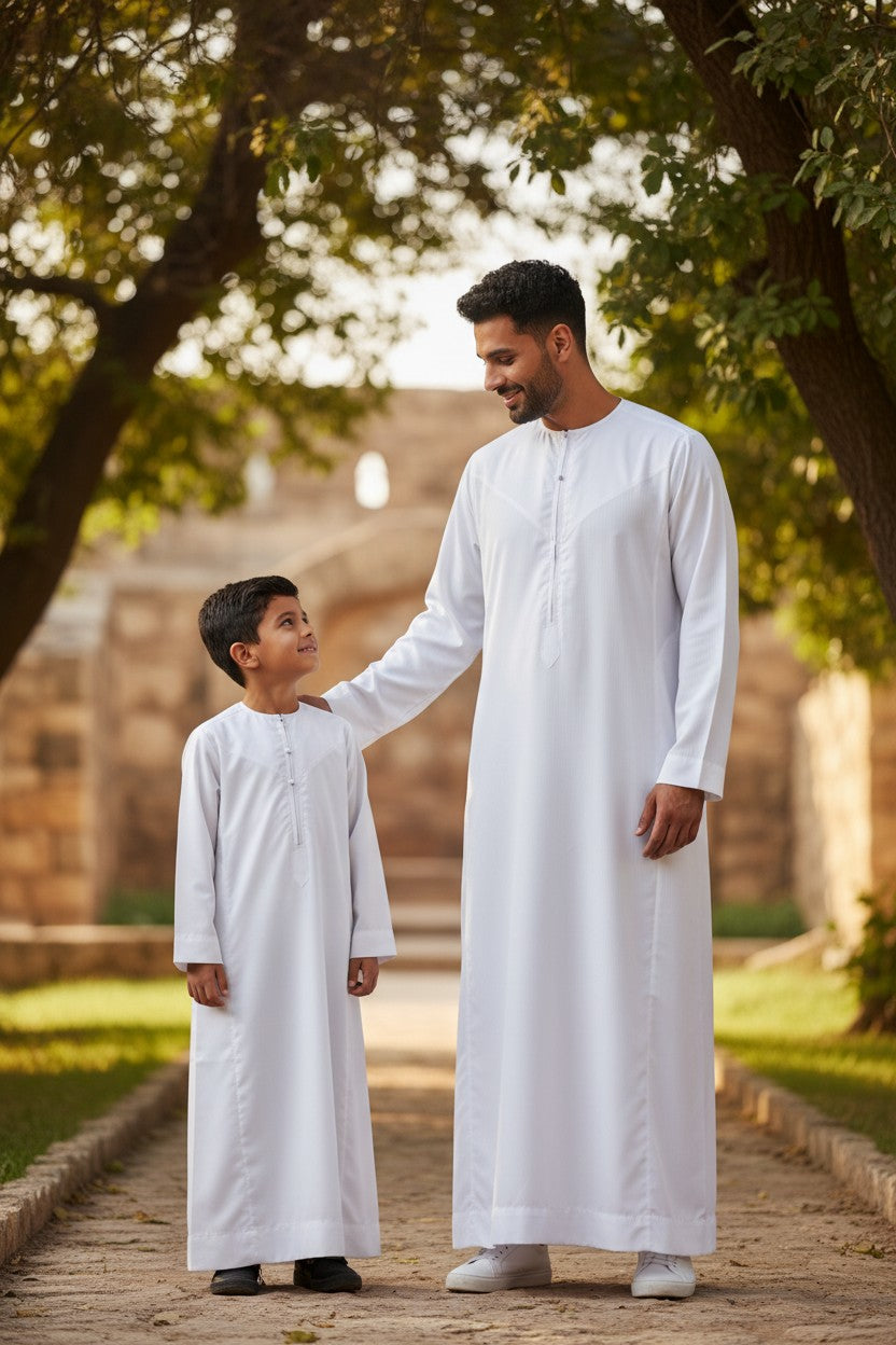 White Premium Emirati Thobe Men