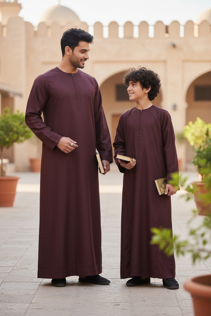 Burgundy Premium Emirati Boys Thobe