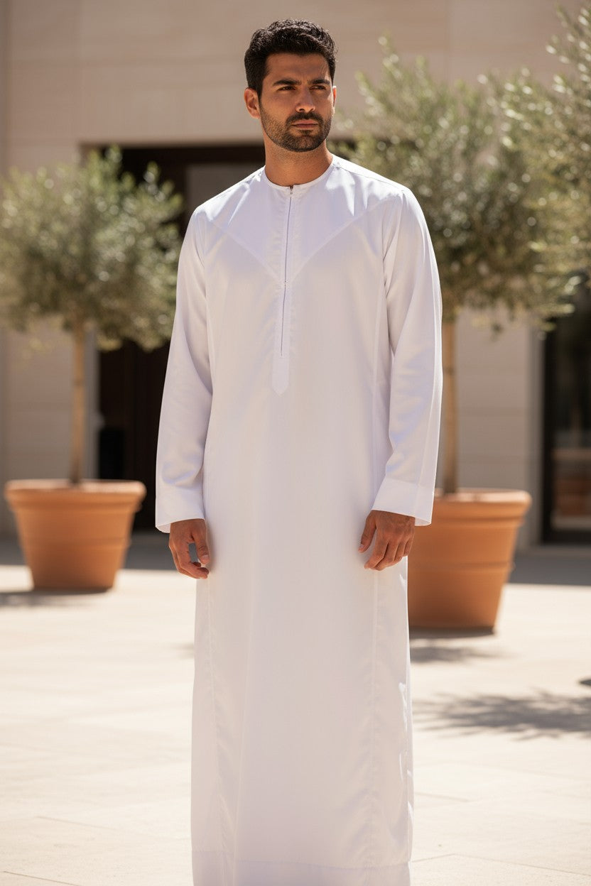 White Premium Emirati Thobe Men