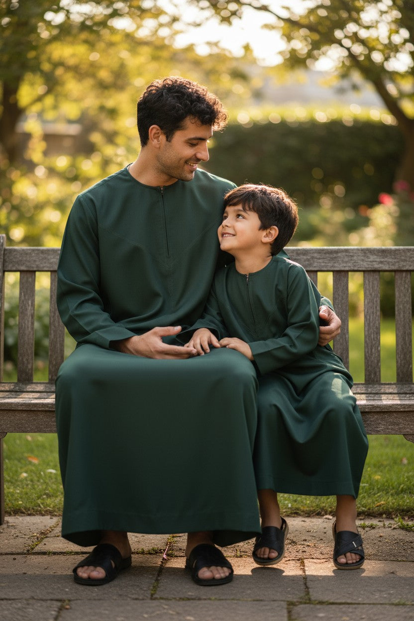 Emerald Green Premium Emirati Boys Thobe